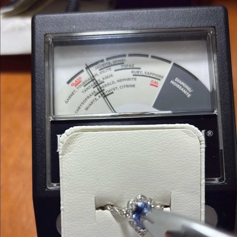 Pear Cut 1.25 tcw Genuine Tanzanite & Diamond Ring Sterling Silver Size 7